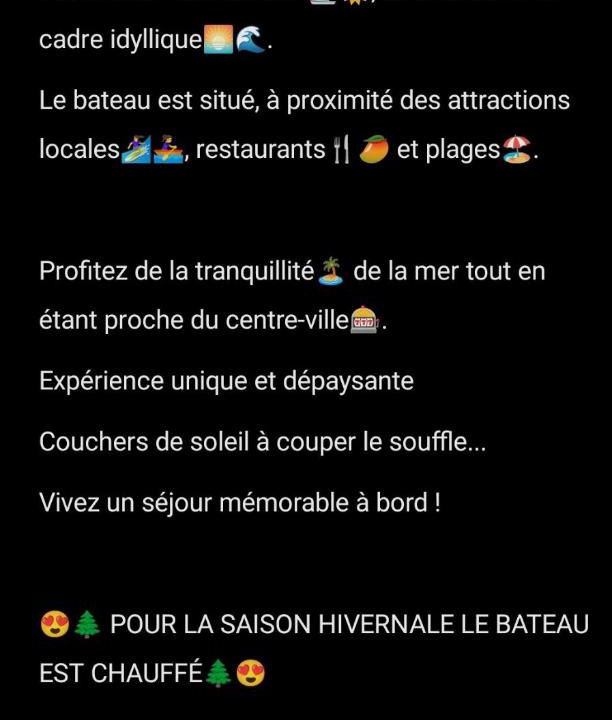 Le Grau-Du-Roi Boat Rental | Instant insolite dans un bateau aux portes de la Camargue ATTENTION SANITAIRE A L'EXTÉRIEUR DU BATEAU A 50 MÈTRE