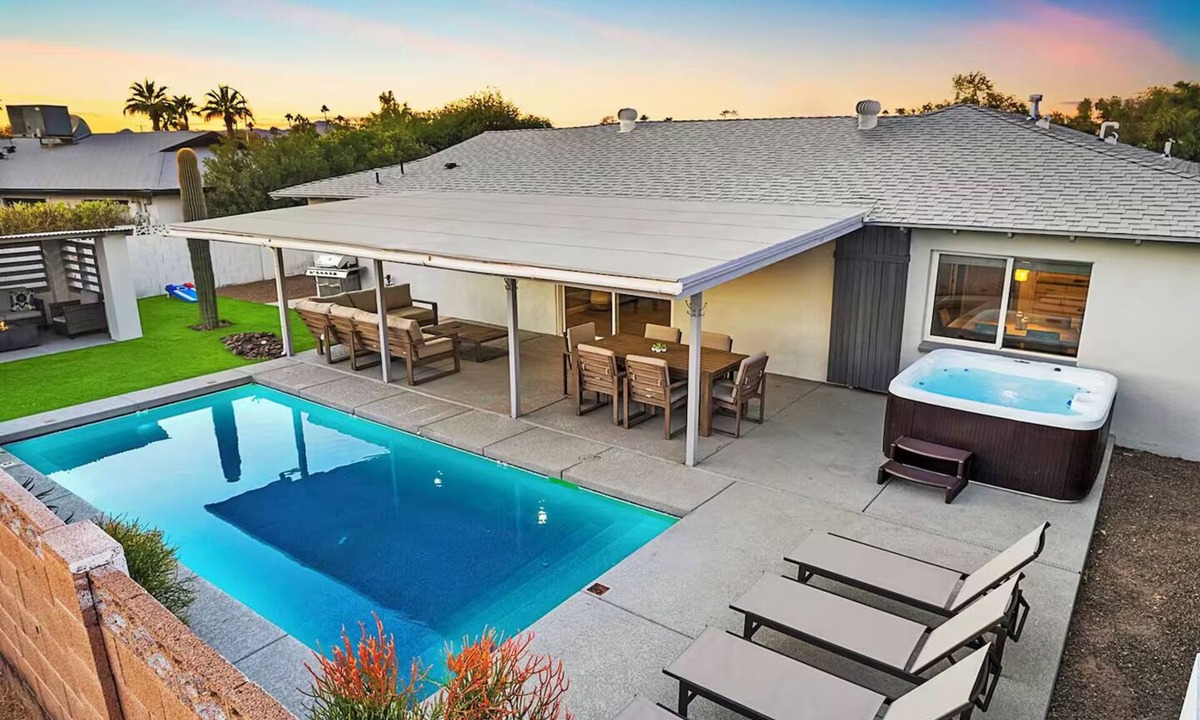 South Scottsdale Villa | Solace | Pool, Hot Tub, Cabana, Fire Pit, Outdoor Living, Sleeps 22 | Old Town Scottsdale