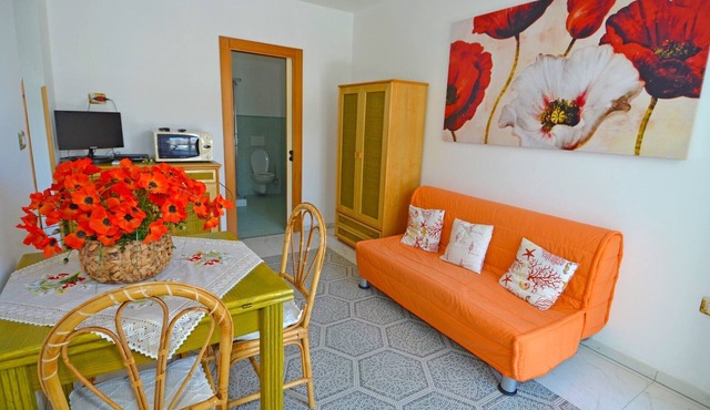 Apartment with large garden and car parking a few steps from the sea