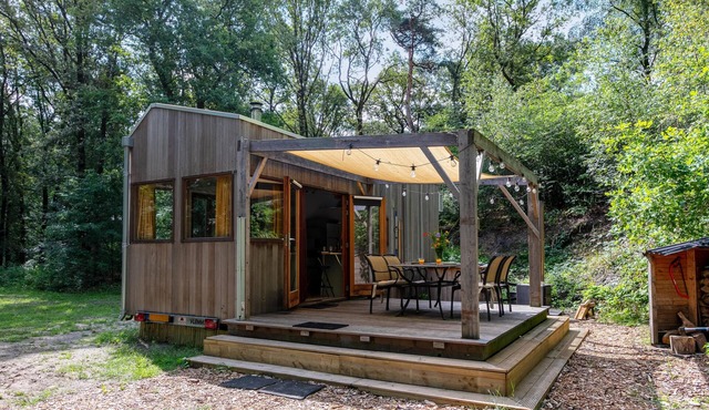 Beautiful tiny house with hottub in the woods