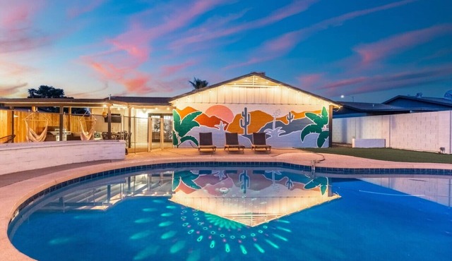 Boho Oasis | Private Pool BBQ Grill Pet Friendly