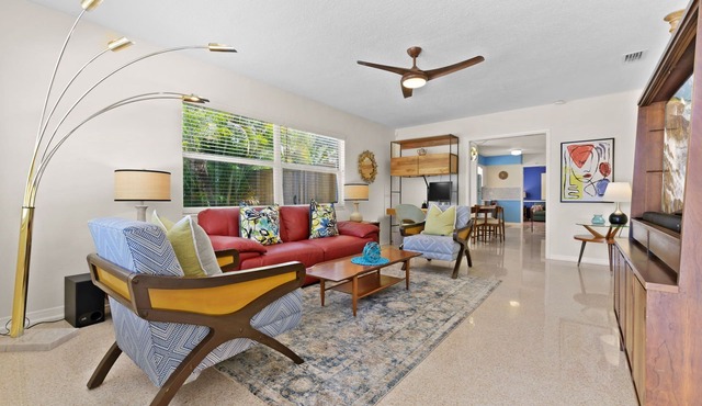 Enjoy Coastal Comforts in our Stylish '60s Gulfport Home