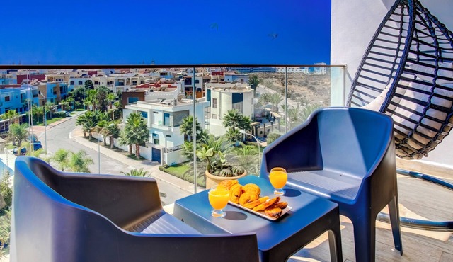 Exquisite Agadir BeachFront Getaway - Amazing View, Pool, Private Parking