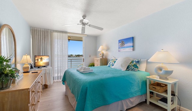 Bahia Vista 8-314 | Balcony with Water Views, Resort Pool + Hot Tub
