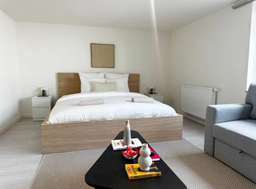 Modern 1BR Near Gravensteen with Fast WiFi & TV